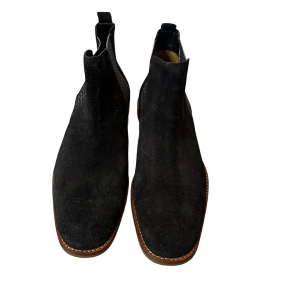 Stacy Adams Black Suede Chelsea Boots Size 9.5 | M3 | Sleek & Classic Men’s Styl - Picture 2 of 5